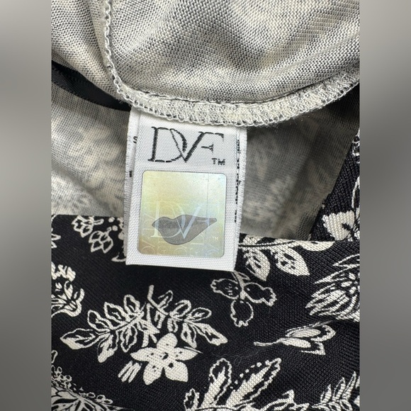 Diane von Furstenberg Irina Silk Dress Wrap Dark Floral Dainty V-Neck Printed - Picture 5 of 10